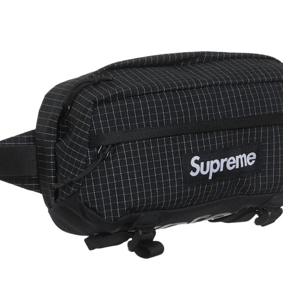 Supreme Black Waist Bag SS24 - Picture 2 of 6